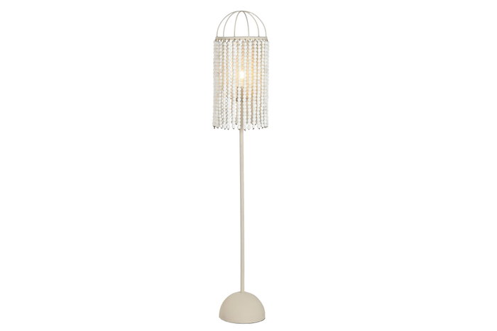 DKD Home Decor Lámpara de pie de metal beige