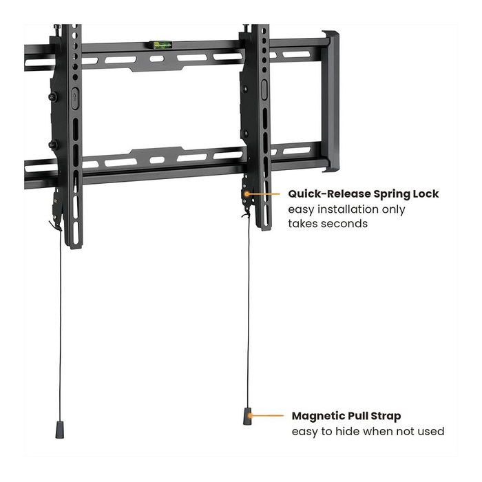 VALUE 17.99.1221 Soporte de TV para Pared, Inclinable, Negro, para Pantallas de 37 a 80 Pulgadas (94-203 cm) y hasta 75 kg, Compatible con VESA 600x400 mm