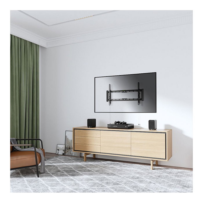 VALUE 17.99.1221 Soporte de TV para Pared, Inclinable, Negro, para Pantallas de 37 a 80 Pulgadas (94-203 cm) y hasta 75 kg, Compatible con VESA 600x400 mm