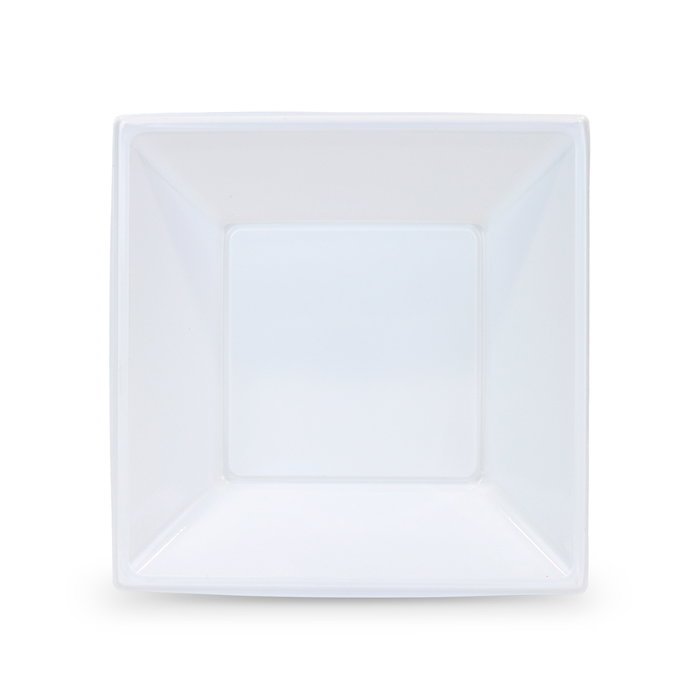 Algon Set 6 Platos Hondo Cuadrados Plástico Económico 18 cm (24 Unidades)