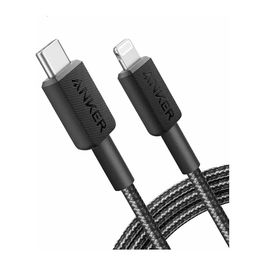 Anker A81B5G11 Cable USB-C a Lightning 0.9 m Negro, Conector Macho, Nylon, 30 W, Plug and Play