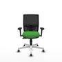 PIQUERAS Y CRESPO Silla de oficina Yunquera con mecanismo Sincro, Verde y Negro