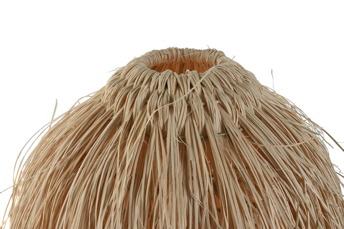 DKD Home Decor Lámpara de sobremesa de ratán hecha a mano, Natural