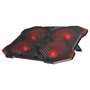 GENESIS Oxid 260 Base Refrigeradora para Portátil hasta 17.3 pulg, 4 Ventiladores, Negro y Rojo