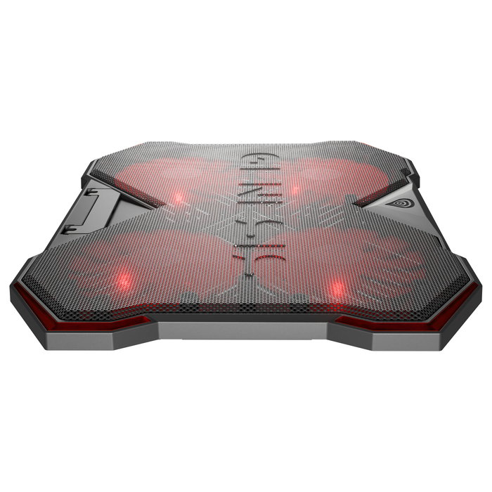 GENESIS Oxid 260 Base Refrigeradora para Portátil hasta 17.3 pulg, 4 Ventiladores, Negro y Rojo