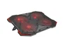 Genesis Oxid 260 Almohadilla Refrigeradora para Portátil 17.3" con 4 Ventiladores, 8 Ángulos Ajustables, Iluminación LED Roja y Concentrador USB 2.0 - Negro/Rojo