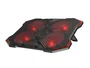Genesis Oxid 260 Almohadilla Refrigeradora para Portátil 17.3" con 4 Ventiladores, 8 Ángulos Ajustables, Iluminación LED Roja y Concentrador USB 2.0 - Negro/Rojo