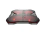 Genesis Oxid 260 Almohadilla Refrigeradora para Portátil 17.3" con 4 Ventiladores, 8 Ángulos Ajustables, Iluminación LED Roja y Concentrador USB 2.0 - Negro/Rojo