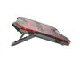 Genesis Oxid 260 Almohadilla Refrigeradora para Portátil 17.3" con 4 Ventiladores, 8 Ángulos Ajustables, Iluminación LED Roja y Concentrador USB 2.0 - Negro/Rojo