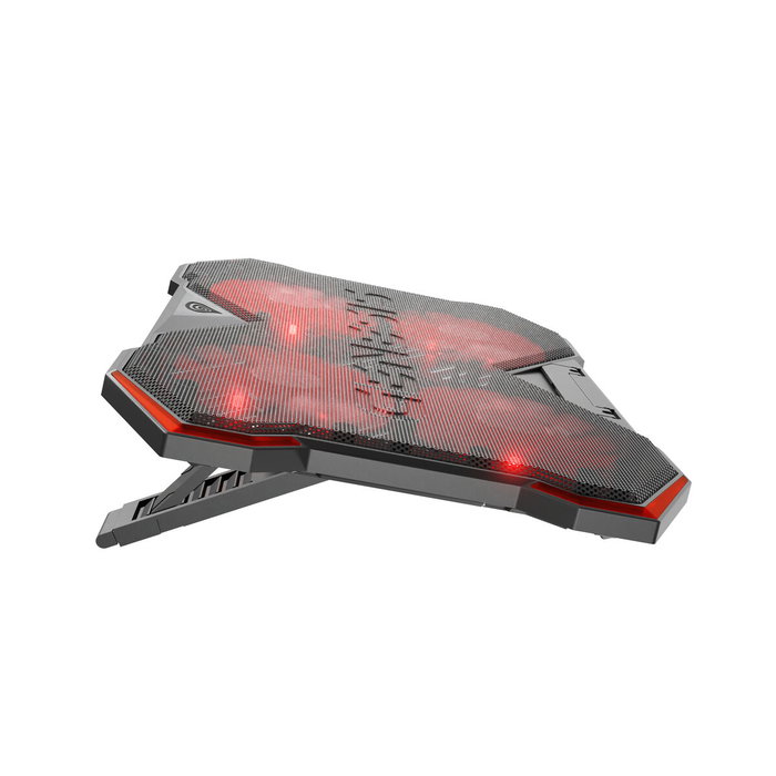 GENESIS Oxid 260 Base Refrigeradora para Portátil hasta 17.3 pulg, 4 Ventiladores, Negro y Rojo