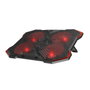 GENESIS Oxid 260 Base Refrigeradora para Portátil hasta 17.3 pulg, 4 Ventiladores, Negro y Rojo
