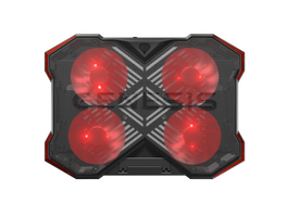 GENESIS Oxid 260 Base Refrigeradora para Portátil hasta 17.3 pulg, 4 Ventiladores, Negro y Rojo