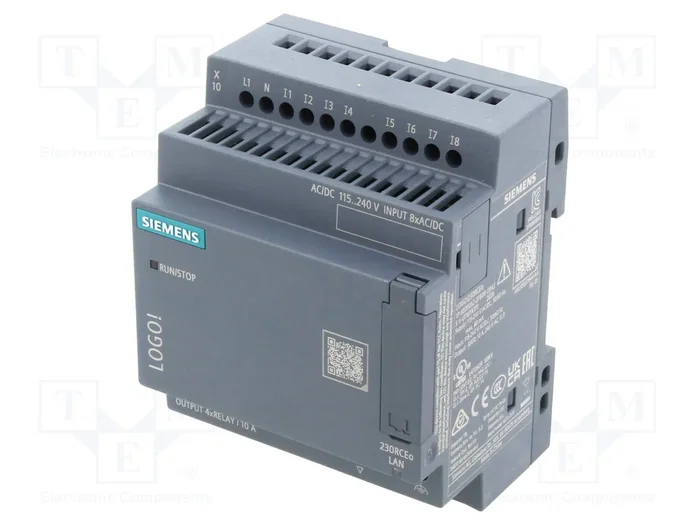 Siemens LOGO! 230 6ED1052-2FB08-0BA0 RCEo Módulo básico sin pantalla Siemens LOGO! 230 6ED1052-2FB08-0BA0 RCEo Módulo básico sin pantalla