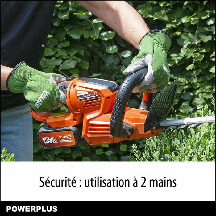 Powerplus POWDPG7536 Cortasetos de Potencia Dual 40 V con Cuchilla de 670 mm Powerplus POWDPG7536 Cortasetos de Potencia Dual 40 V con Cuchilla de 670 mm