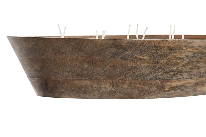 DKD Home Decor Vela Tropical de Cera de Soja con 13 Mechas, Marrón