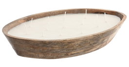 DKD Home Decor Vela Tropical de Cera de Soja con 13 Mechas, Marrón