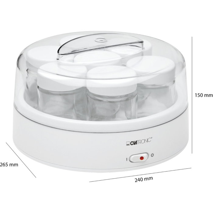 Clatronic JM 3344 Máquina de yogur, Blanco