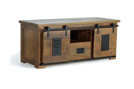 Giner y Colomer Mueble TV de Madera de Mango y Metal 130 cm Natural