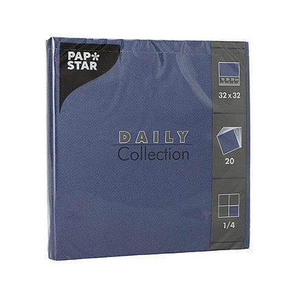 PAPSTAR Servilletas de 2 capas, 32,0 x 32,0 cm, azul oscuro PAPSTAR Servilletas de 2 capas, 32,0 x 32,0 cm, azul oscuro