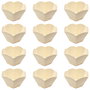 Cook Concept Juego 12 Barquitas Presentar Aperitivos Eco Concept Madera Pino Hexagonal 9x9x5 cm