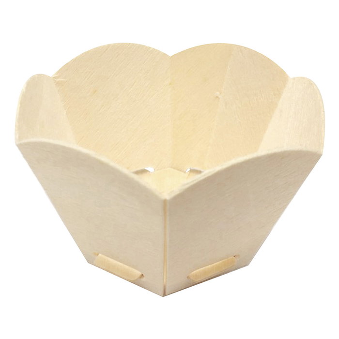 Cook Concept Juego 12 Barquitas Presentar Aperitivos Eco Concept Madera Pino Hexagonal 9x9x5 cm