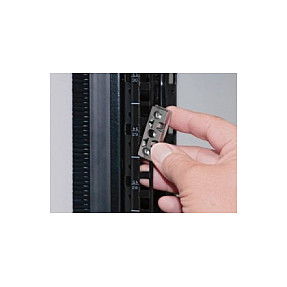 Rittal 2090.000 19" Fastener 1 HE mit Kontaktierung 24 Stück Zinc de acero Plata