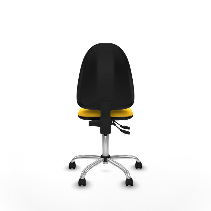 PIQUERAS Y CRESPO Silla de oficina Aýna sin brazos en Similpiel Amarillo PIQUERAS Y CRESPO Silla de oficina Aýna sin brazos en Similpiel Amarillo