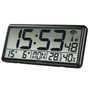 Hama Reloj de Pared Digital Jumbo Rectangular Negro