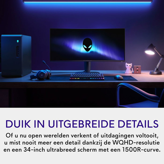 Dell Alienware AW3425DWM Monitor Gaming Curvo 34 pulg WQHD 180Hz
