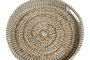 DKD Home Decor Set de 2 Bandejas de Seagrass y Jacinto de Agua 40x40x8 cm