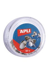 APLI PAPER 16 Cajas de 50 Chinchetas Niqueladas