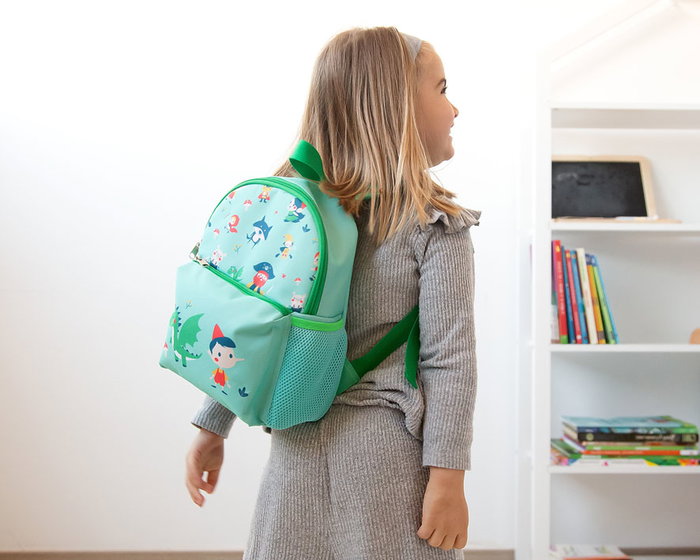 KioKids Mochila Verde para Niños Pequeños, 4.6L
