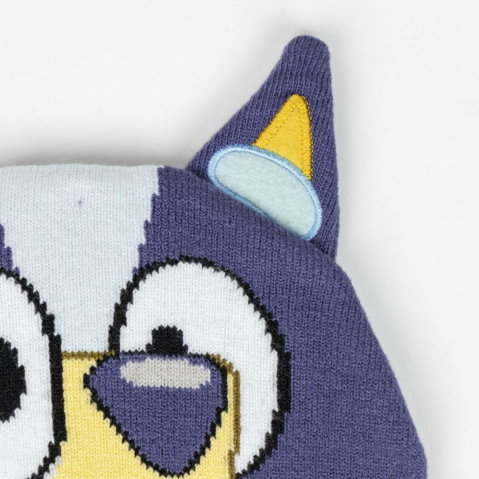 Cerdá Gorro Punto Aplicaciones Bluey Azul