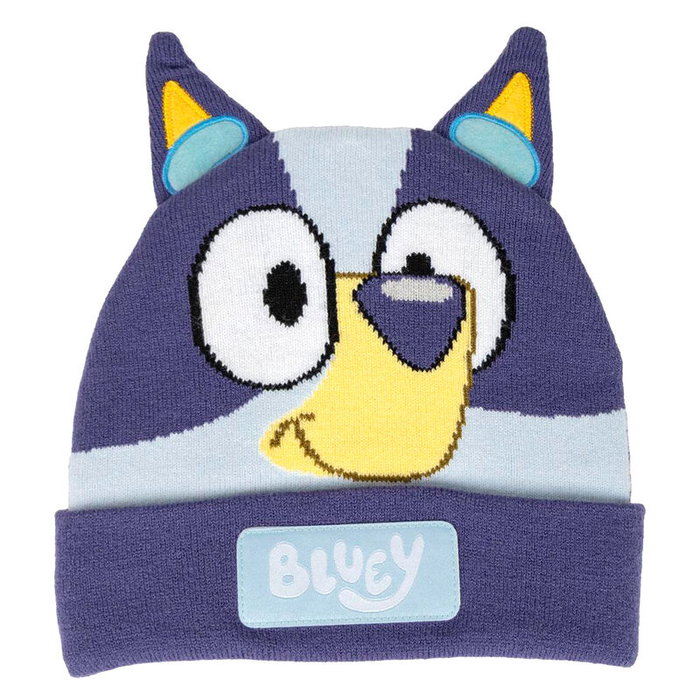 Cerdá Gorro Punto Aplicaciones Bluey Azul