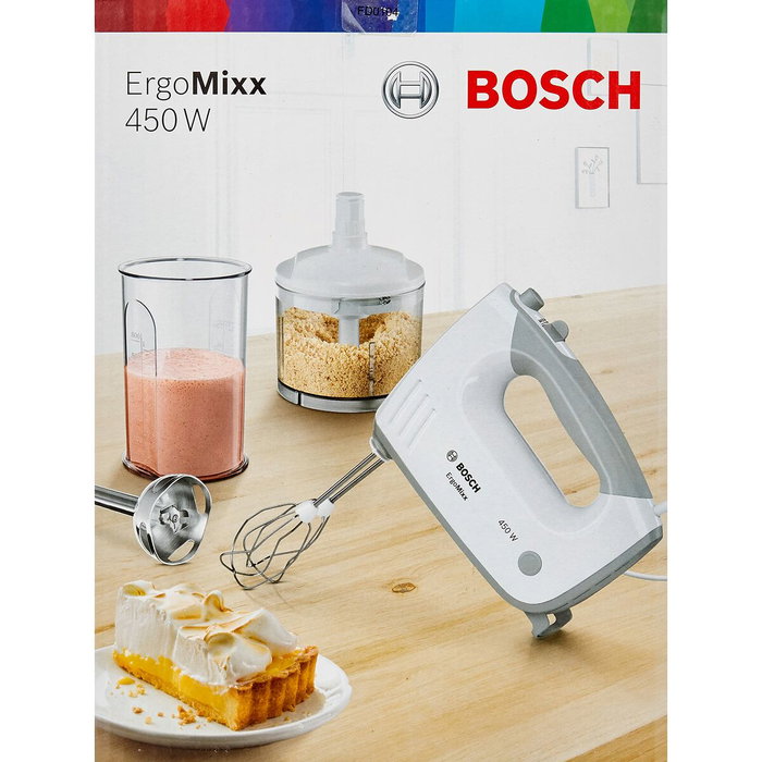 Bosch ErgoMixx MFQ36480 Batidora de mano 450 W, Gris/Blanco