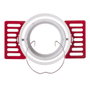 Aro Foco Downlight Circular Aluminio Blanco Basculante Integración Yeso Ø75mm