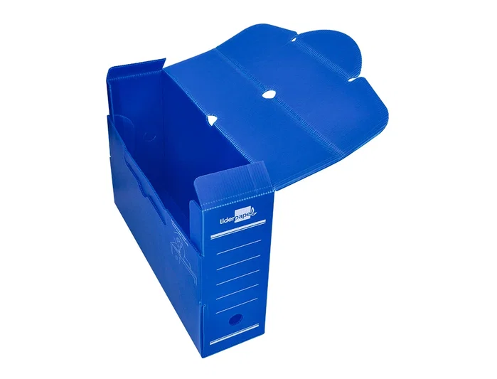 Liderpapel Caja de archivo definitivo plástico lomo 100 mm azul Liderpapel Caja de archivo definitivo plástico lomo 100 mm azul