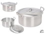 KINVARA Cacerola de Aluminio 26 cm, 6,5 l, Plata