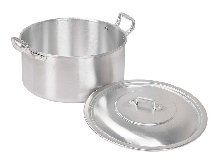 KINVARA Cacerola de Aluminio 26 cm, 6,5 l, Plata