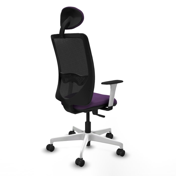 PIQUERAS Y CRESPO Silla de oficina Zulema con mecanismo Sincro, Morado y Negro