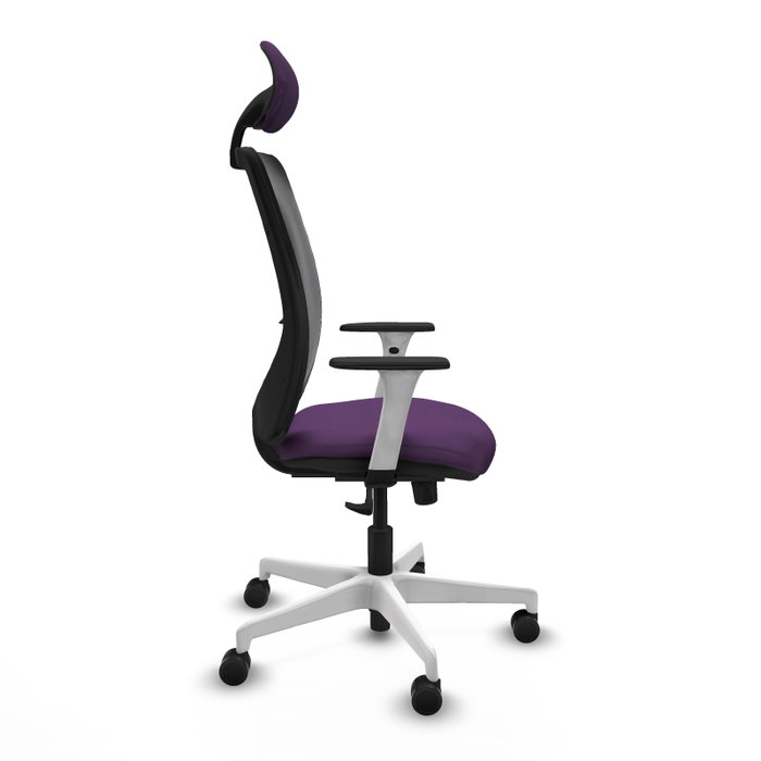 PIQUERAS Y CRESPO Silla de oficina Zulema con mecanismo Sincro, Morado y Negro