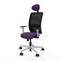 PIQUERAS Y CRESPO Silla de oficina Zulema con mecanismo Sincro, Morado y Negro