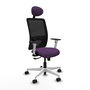 PIQUERAS Y CRESPO Silla de oficina Zulema con mecanismo Sincro, Morado y Negro