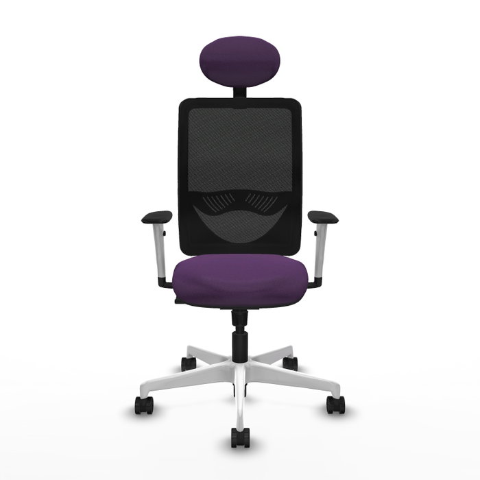 PIQUERAS Y CRESPO Silla de oficina Zulema con mecanismo Sincro, Morado y Negro