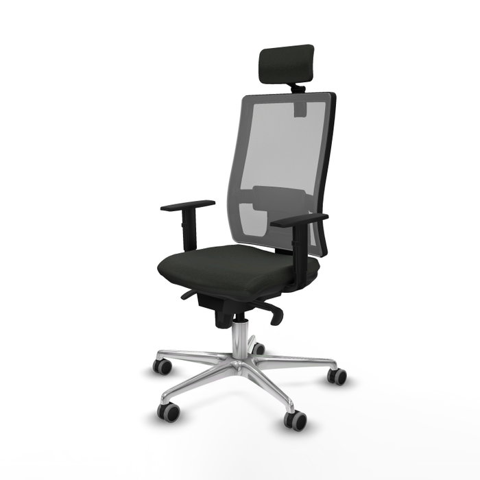 PIQUERAS Y CRESPO Silla de oficina Horna con mecanismo Sincro, Negro y Gris