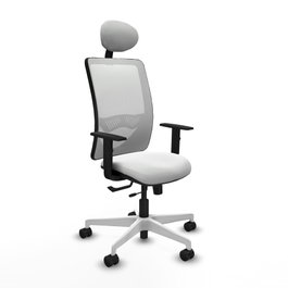 PIQUERAS Y CRESPO Silla de oficina Zulema Blanca con mecanismo Sincro/Traslack