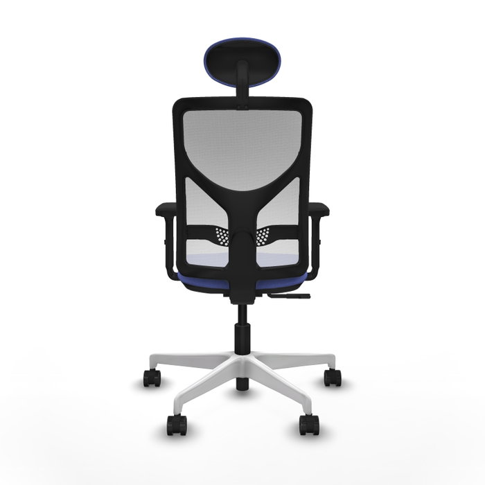 PIQUERAS Y CRESPO Silla de oficina Motilla con mecanismo Sincro, Azul claro y Blanco