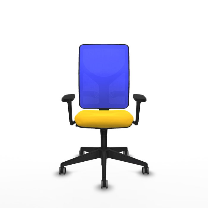 PIQUERAS Y CRESPO Silla de oficina Motilla con mecanismo Sincro, Amarillo y Azul PIQUERAS Y CRESPO Silla de oficina Motilla con mecanismo Sincro, Amarillo y Azul