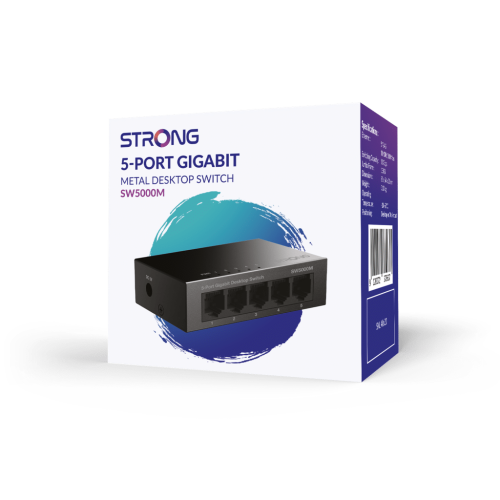 Strong SW5000M Switch Gigabit Ethernet de 5 Puertos Negro