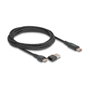 DeLOCK Cable USB 2.0 de carga rápida PD 3.1 140 W con indicador de potencia, 1,2 m